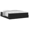 vidaXL Ottoman bed met matrassen 200x200cm fluweel zwart