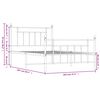 vidaXL Bedframe met hoofd- en voeteneinde metaal zwart 100x200 cm