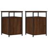 vidaXL Nachtkastjes 2 st 40x42x60 cm bewerkt hout bruin eikenkleur