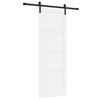 vidaXL Schuifdeur 78 x 211 cm Bewerkt hout Wit en zwart