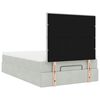 vidaXL Ottoman bed met matrassen en LED's 120x190cm fluweel lichtgrijs