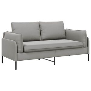 vidaXL 2-Zits Sofa 2-zits Lichtgrijs 188 x 81 x 89 cm fluweel