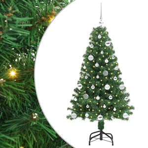 vidaXL Kunstkerstboom Groen 150 cm PVC en Staal en Kunststof