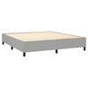 vidaXL Boxspring met matras en LED stof lichtgrijs 160x200 cm