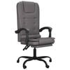 vidaXL Massage Relaxfauteuil voor op kantoor grijs kunstleer