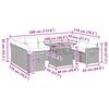 vidaXL 10-delige Loungeset met kussens poly rattan acacia grijs
