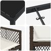 vidaXL Tuin eettafelset 9 pcs Bruin poly rattan
