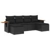 vidaXL Patio Sofa Set 6-zits Black