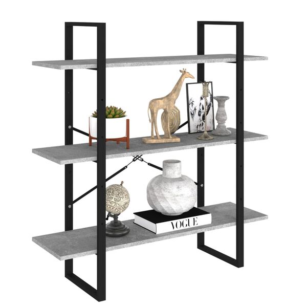 vidaXL Boekenkast 100x30x105 cm bewerkt hout betongrijs