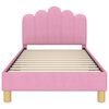 vidaXL Bedframe voor kinderen met hoofdbord Roze 80 x 160 cm Stof