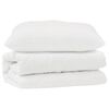 vidaXL Dekbed Set met kussen 2 st Wit Microfibre
