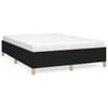 vidaXL Bedframe zonder matras stof zwart 140x200 cm
