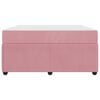 vidaXL Bedframe met matras Roze 160 x 200 cm Stof