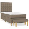 vidaXL Boxspring met matras stof taupe 90x200 cm