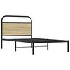 vidaXL Bedframe zonder matras bewerkt hout sonoma eikenkleur 107x203cm