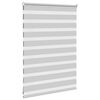 vidaXL Zebra rolgordijn 115x100 cm stofbreedte 110,9 cm lichtgrijs
