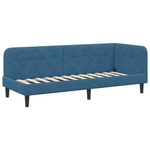 vidaXL Hoekbedframe met hoofdeinde Blauw 80 x 200 cm Fluweel