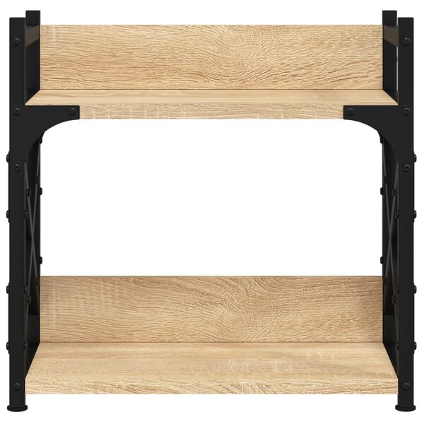 vidaXL Printerstandaard 2-laags 40x20x40 cm bewerkt hout sonoma eiken