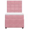 vidaXL Boxspring met matras fluweel roze 80x200 cm