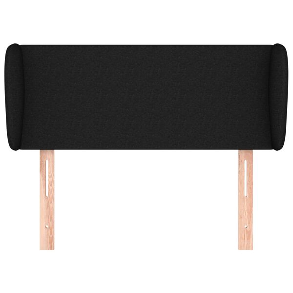 vidaXL Hoofdbord met randen 83x23x78/88 cm stof zwart