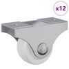 vidaXL Caster 12 st Wit 42 x 11,5 x 29 mm IJzer