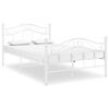 vidaXL Bedframe metaal wit 120x200 cm