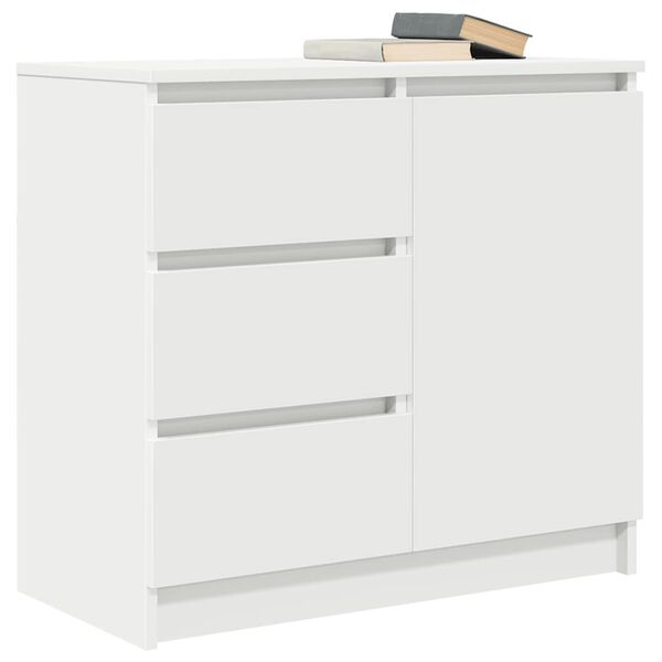vidaXL Dressoir met lade 71x35x65 cm spaanplaat wit