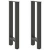 vidaXL Console tafelpoten 2 st 28x(72-73) cm staal antraciet