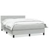 vidaXL Boxspring met matras fluweel lichtgrijs 160x210 cm