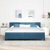 vidaXL Boxspringbed met matras Donkerblauw 200 x 200 cm Polyester