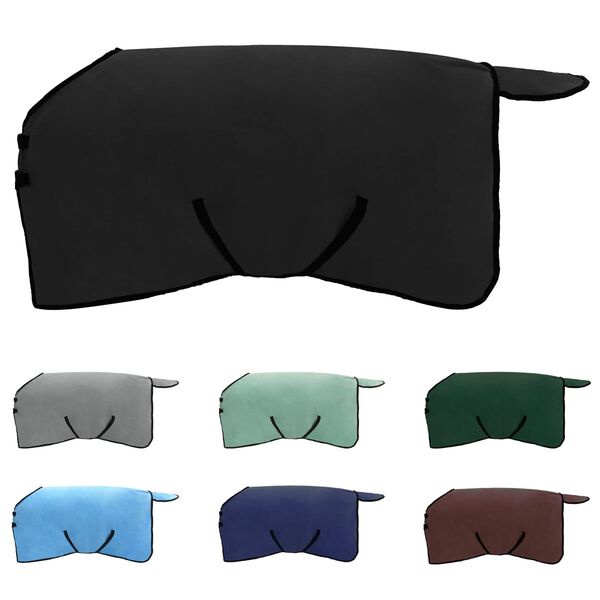 vidaXL Paardendeken Zwart Polyester