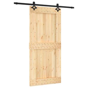 vidaXL Schuifdeur 95 x 210 cm Massief Grenenhout (Niet-Behandeld)