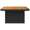 vidaXL Tuintafel 80x80x71 cm poly rattan en acaciahout zwart