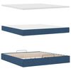 vidaXL Ottoman bed met matras 160x200cm stof blauw