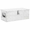 vidaXL Opbergbox 70x31x27 cm aluminium zilverkleurig