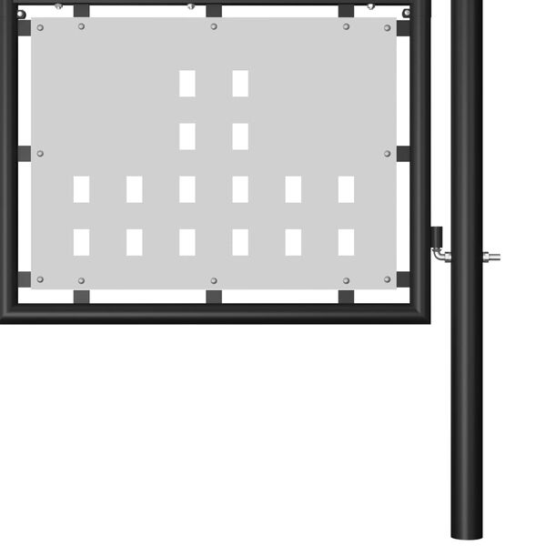 vidaXL Poort 500x150 cm staal zwart