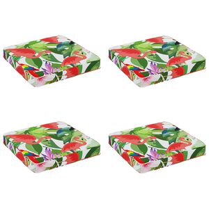 vidaXL 4-Piece Zitkussens VUGHT 4 pcs 100% Polyester Meerkleurig