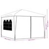 vidaXL Partytent 3x3 m antracietkleurig