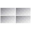 vidaXL Trap Tread 4 st 80 x 40 cm Zilver Aluminium Rechthoekig