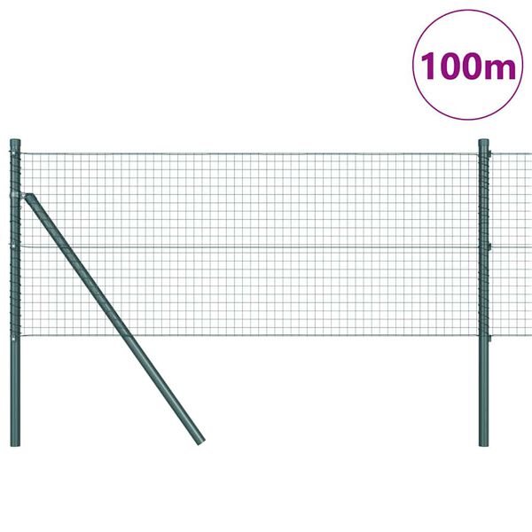 vidaXL Afrasteringspaal Groen 100 x 0,5 m (25 x 25 mm gaas)