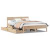 vidaXL Bedframe zonder matras massief grenenhout 135x190 cm