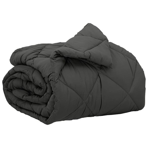 vidaXL Vol jaar dekbed Antraciet 220 x 140 cm Microfiber