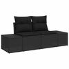 vidaXL Tuin Sofa Set met kussen 6 pcs Zwart poly rattan