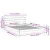 vidaXL Bedframe hoofdeinde zonder matras 150x200 cm massief hout eiken