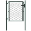 vidaXL Tuinpoort staal 100x75 cm groen