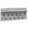 vidaXL Wandgemonteerde kapstok met plank Grijs Sonoma 100 x 40 x 12 cm