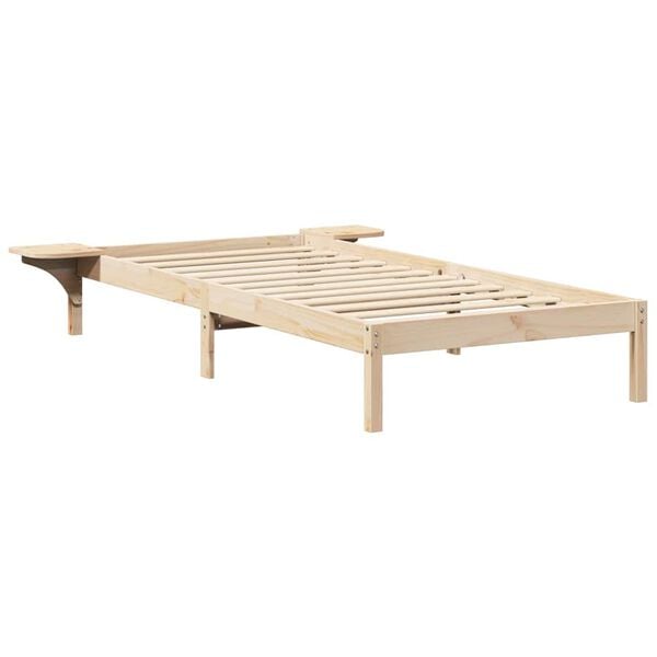 vidaXL Bedframe Naturel 90 x 200 cm Massief grenenhout