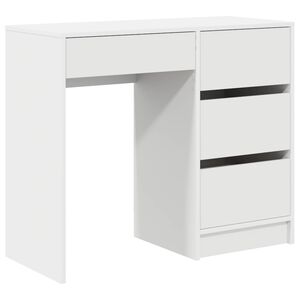 vidaXL Bureau Wit Bewerkt hout 90 x 37,5 x 75 cm