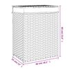 vidaXL Wasmand met deksel 46x33x60 cm poly rattan wit