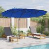 vidaXL Tuin Cantilever Parasol azuurblauw 372 x 198 x 243 cm
